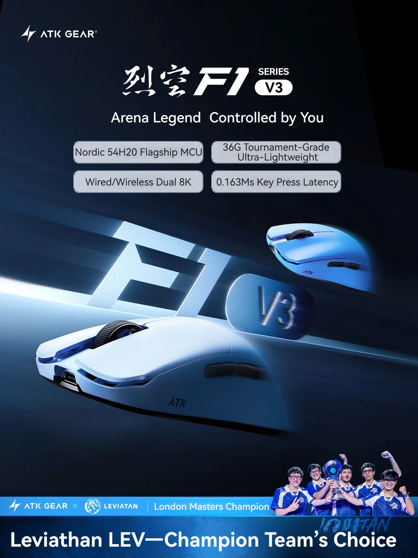 ATK F1 V3 Ultimate 8K Wireless - Esports Gaming Brands 评论和价格