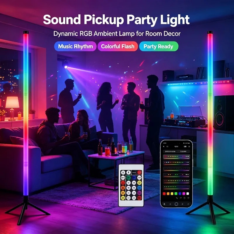 2PCS 120CM RGB Floor Lamp, Sou - Esports Gaming 评论和价格